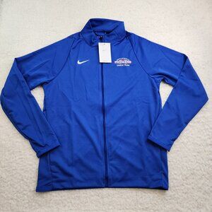 NEW Nike Full Zip Athletic Shirt Track Jacket S Blue DriFit UW Platteville Dance